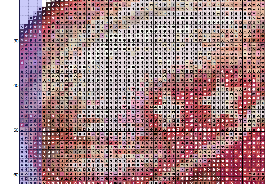 CROSS STITCH CHART - DIGITAL PRINTABLE PATTERN - MORNINGSTAR DAWN AURO ...