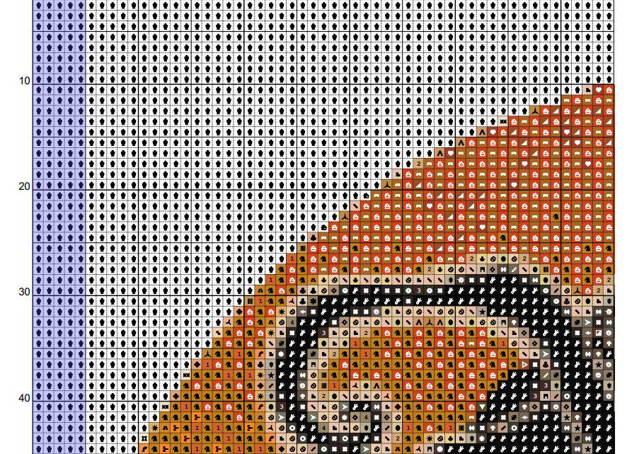 CROSS STITCH CHART - DIGITAL PRINTABLE PATTERN - ARTEMIS GREEK GODDESS ...