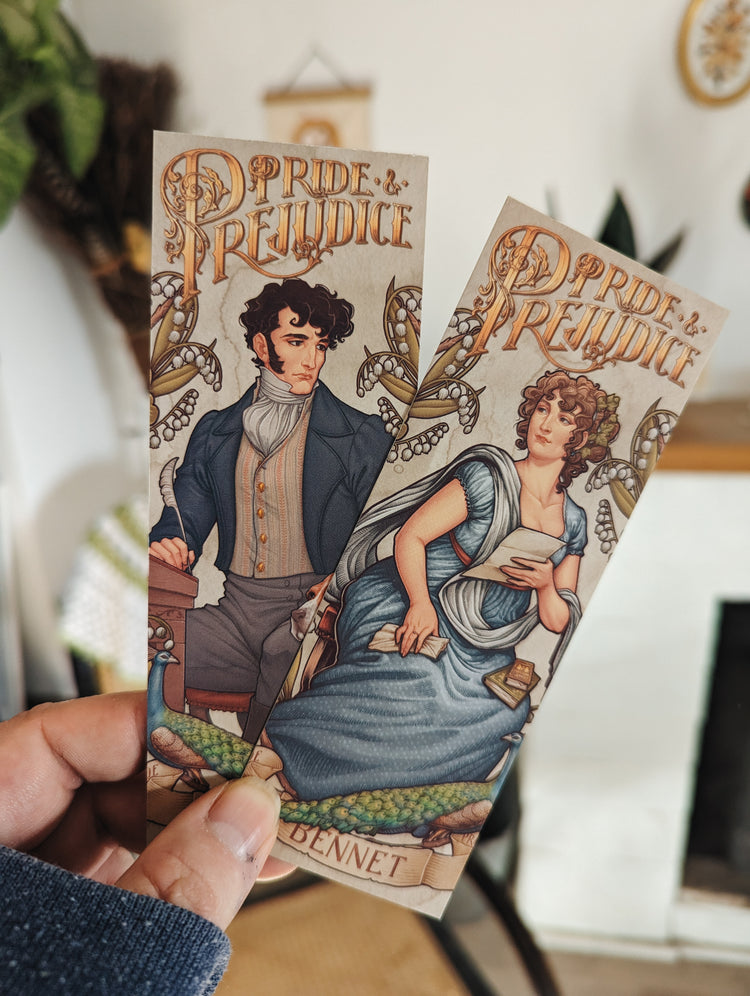 COZY 3 BOOKMARK SET - Witchy Comfort, Poppies and Pride and Prejudice - Printed ART BY MEDUSA DOLLMAKER