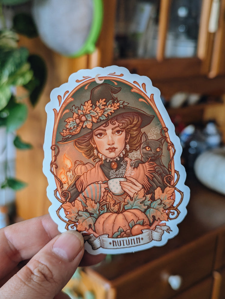 STICKER - AUTUMN WITCH - ART BY MEDUSA DOLLMAKER