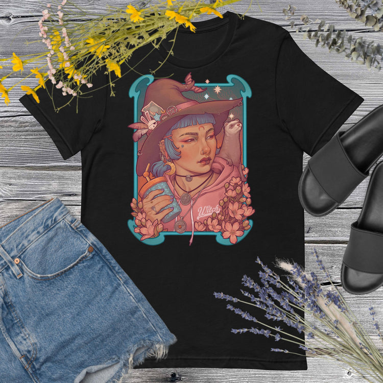 Camiseta unisex KAWAII BRUJA UNISEX - IMPRESIÓN BAJO DEMANDA