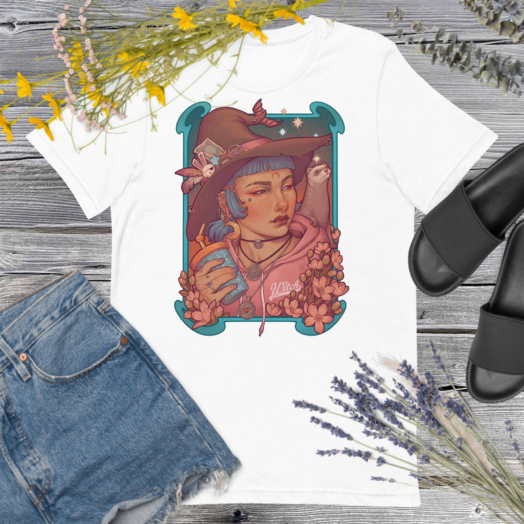 Camiseta unisex KAWAII BRUJA UNISEX - IMPRESIÓN BAJO DEMANDA