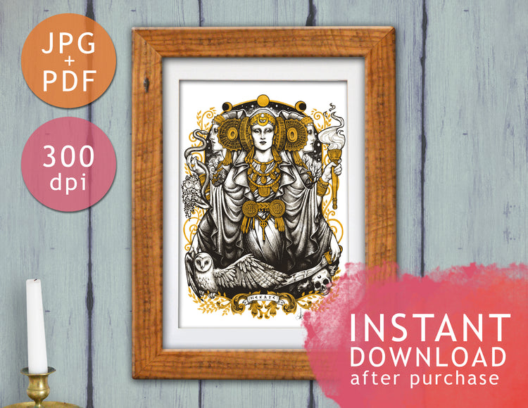 DIGITAL PRINTABLE - IBERIAN LADY LIGHT HECATE ORIGINAL BY MEDUSA DOLLMAKER