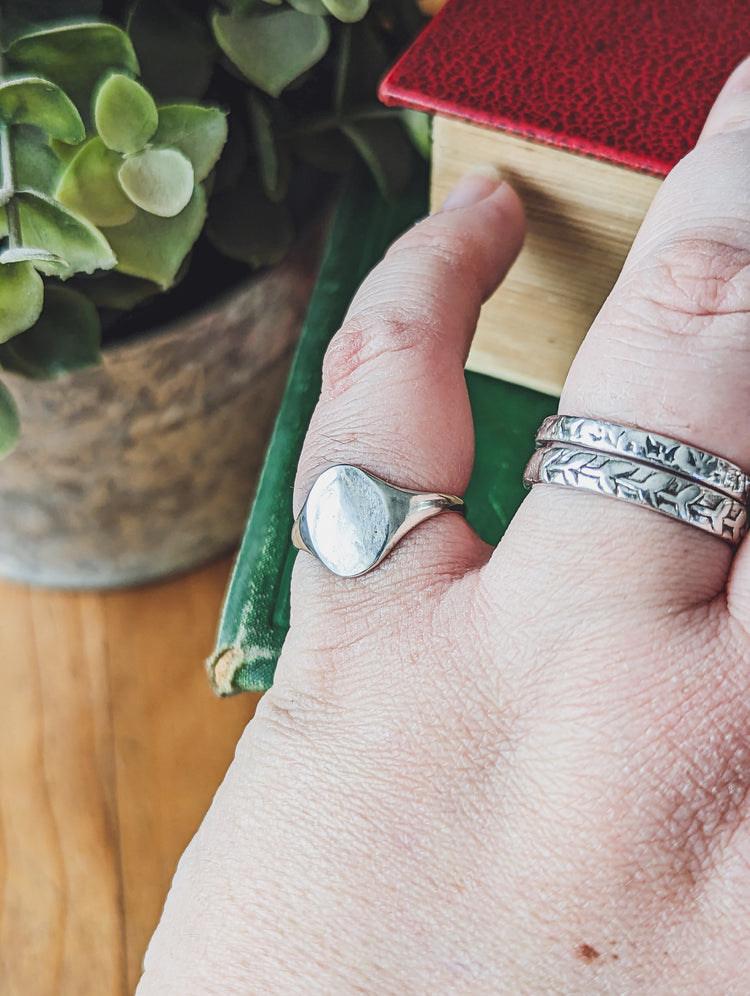 Minimalist sterling silver 925 ring handmade cute unique special present love simplicity cozy jewellery