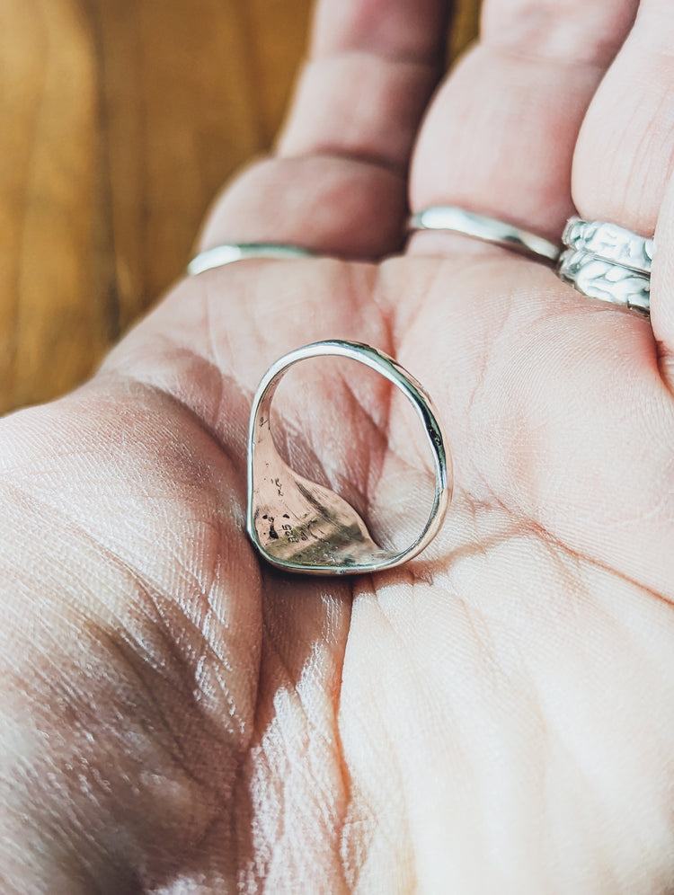 Minimalist sterling silver 925 ring handmade cute unique special present love simplicity cozy jewellery